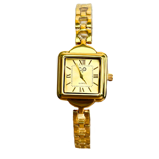 RELOJ CUADRADO PARA DAMA ELEGANTE EN ACERO CYQ