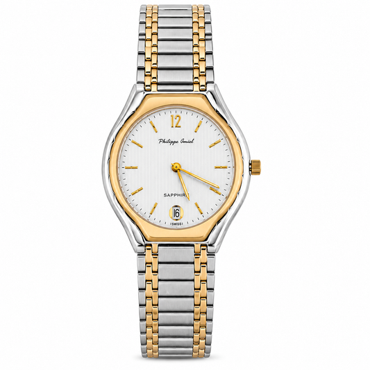 Philippe Amiel M6239 AZ Reloj para Hombre Acero Inoxidable Bicolor Dorado