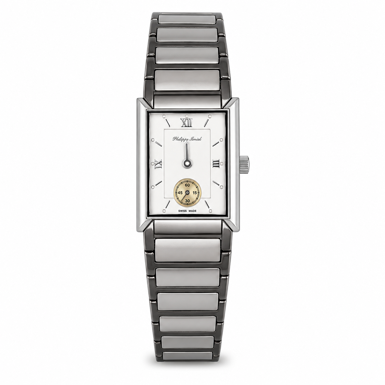 Philippe Amiel F6340 Reloj para Mujer Acero Inoxidable Plateado Rectangular