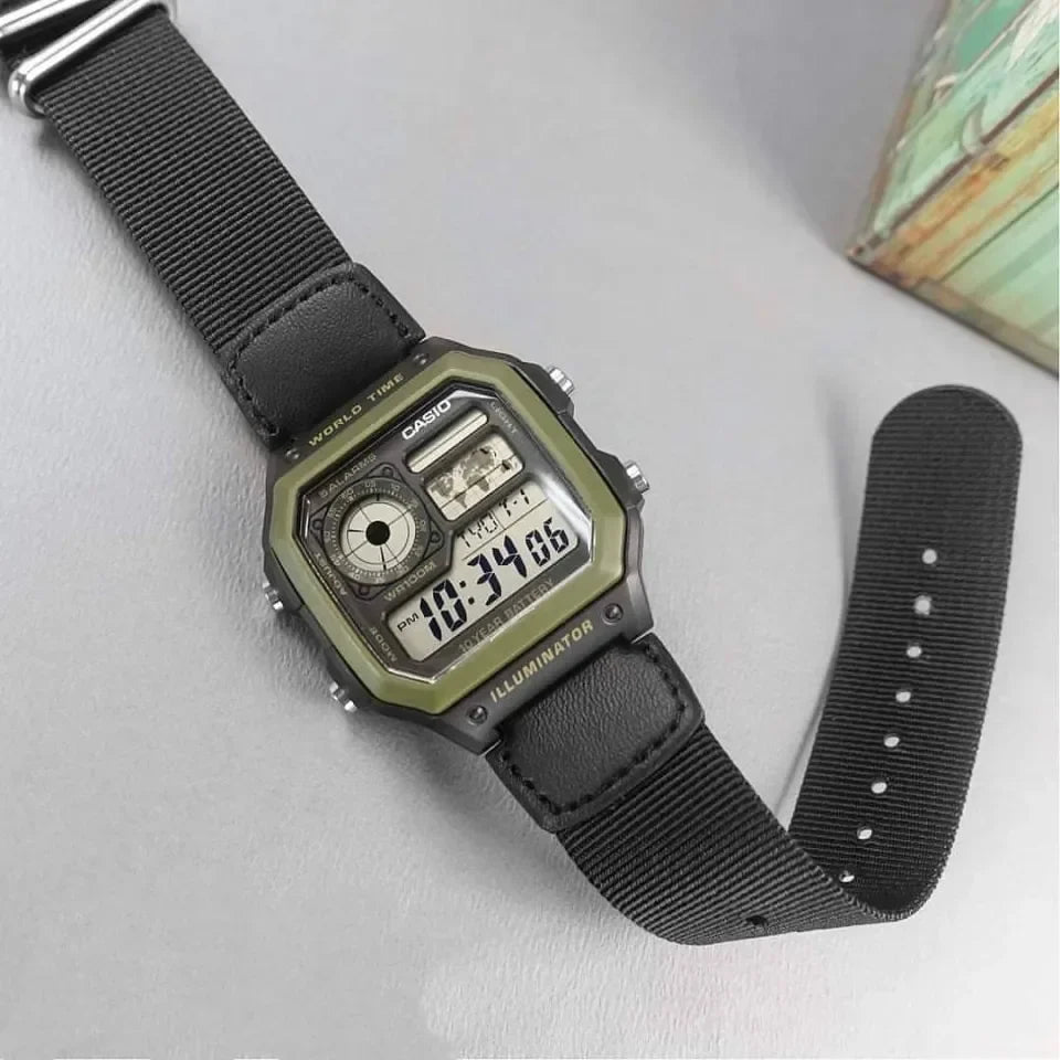 RELOJ CASIO AE-1200WHB-1B LONA
