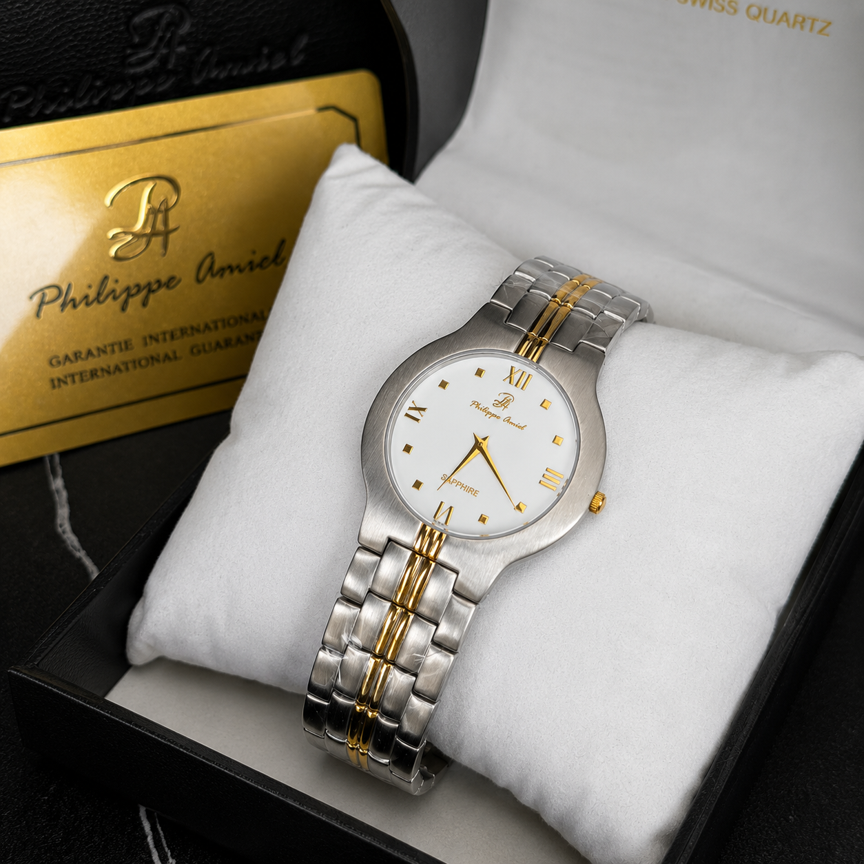 Philippe Amiel M2480 AZ Reloj para Hombre Bicolor Acero Inoxidable con Cristal de Zafiro