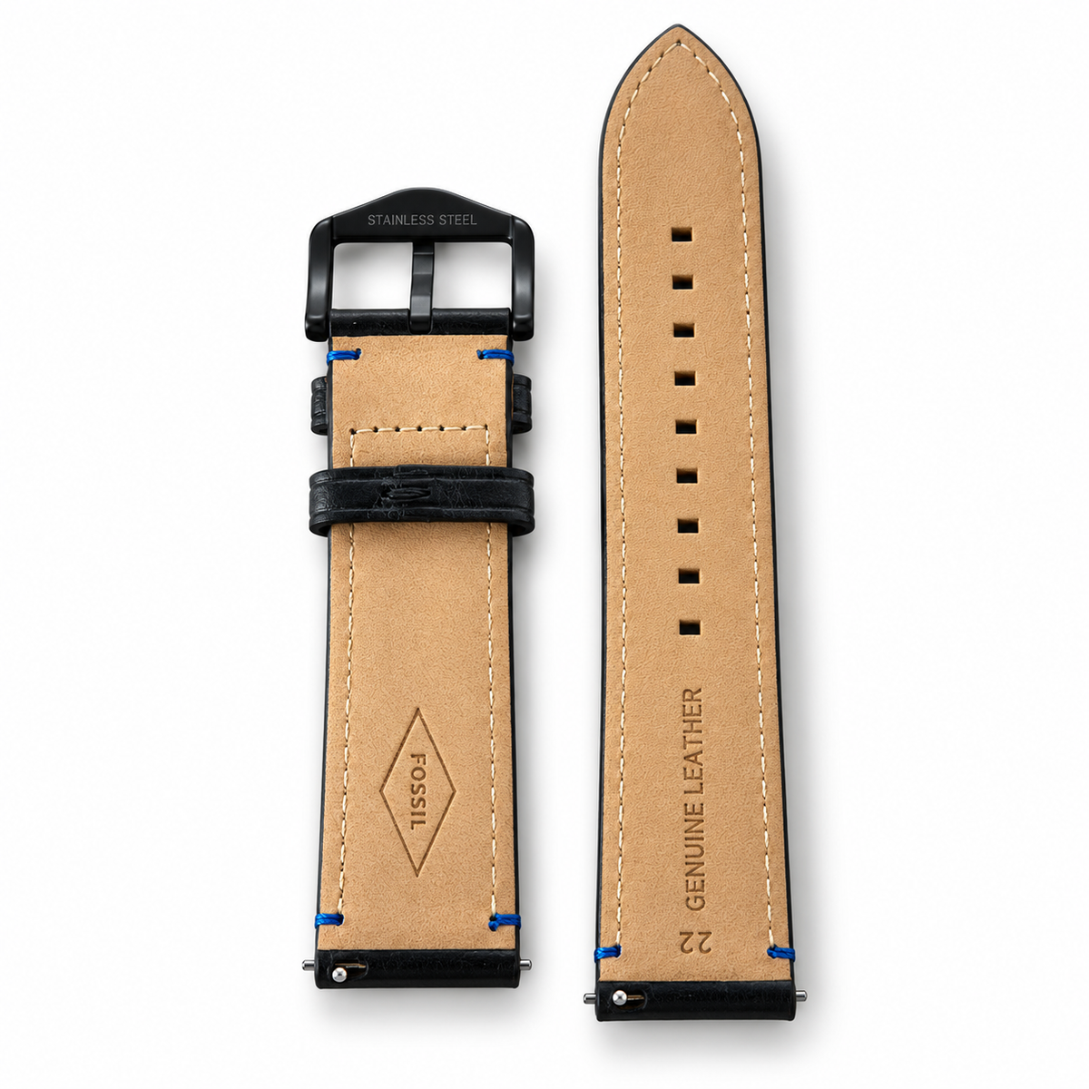 PULSO PARA RELOJ FOSSIL 22 MM COSTURA LATERAL ORIGINAL