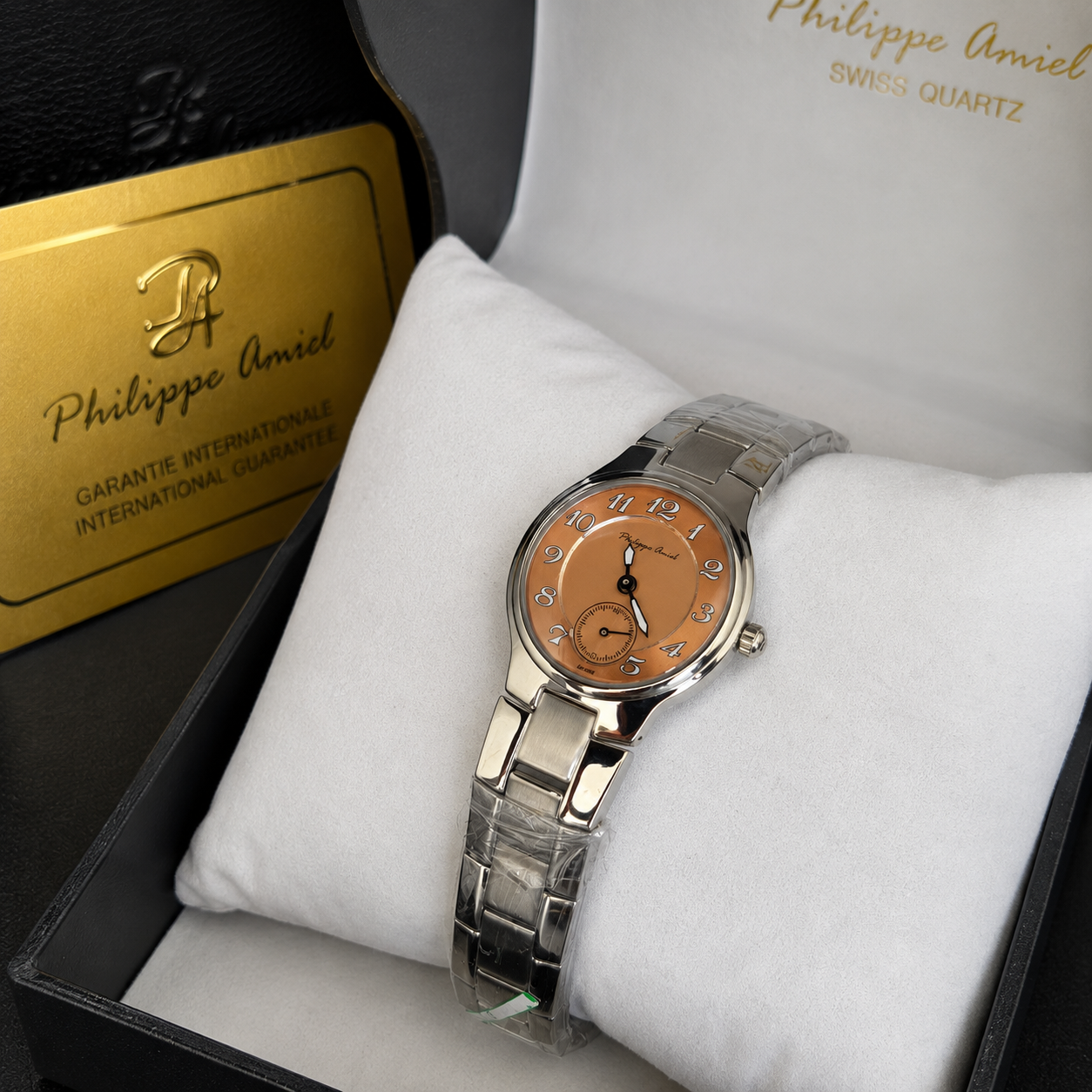 Philippe Amiel F6240 Reloj para Mujer Acero Inoxidable Esfera Cobre