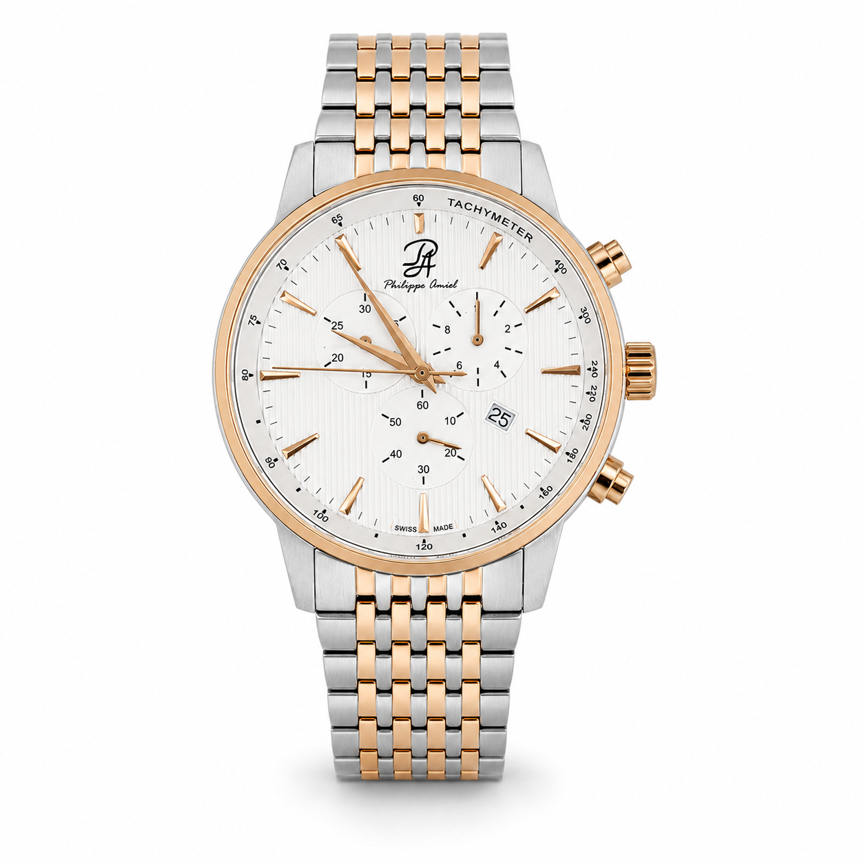 Philippe Amiel PA-0195 Reloj para Hombre Bicolor Acero Inoxidable