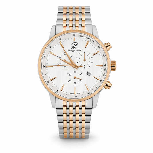Philippe Amiel PA-0195 Reloj para Hombre Bicolor Acero Inoxidable