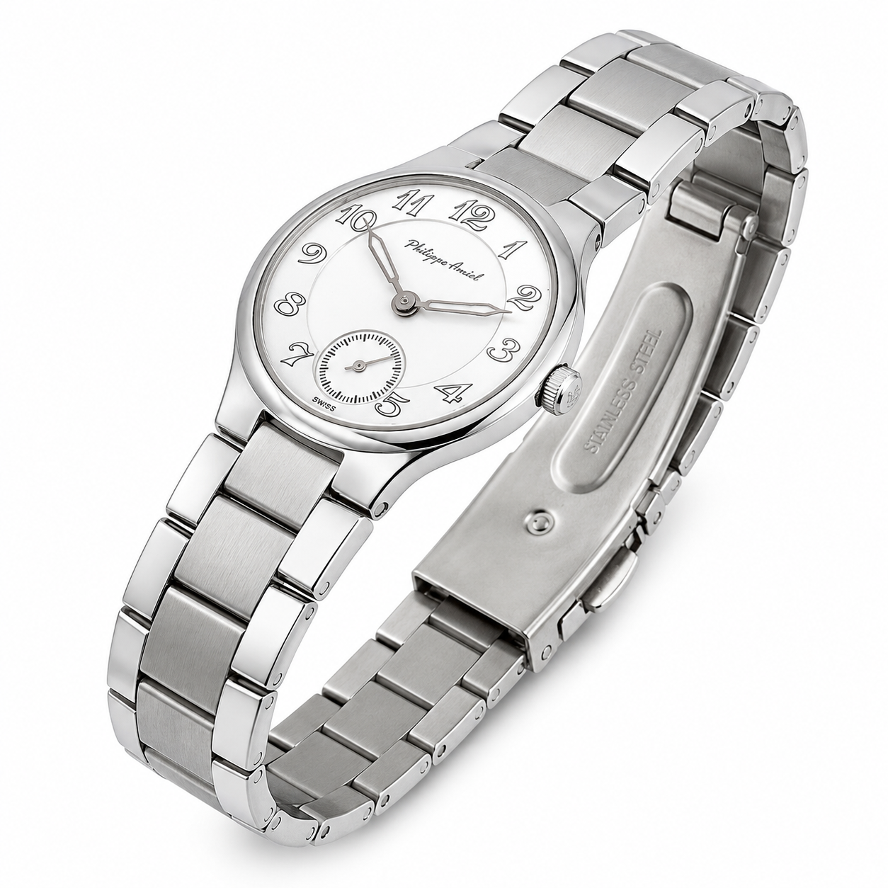 Philippe Amiel F6240 Reloj para Mujer Acero Inoxidable Plateado
