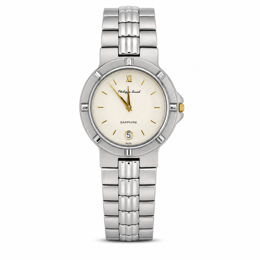 Philippe Amiel M6032 AZ Reloj para Hombre Acero Inoxidable Plateado con Cristal de Zafiro