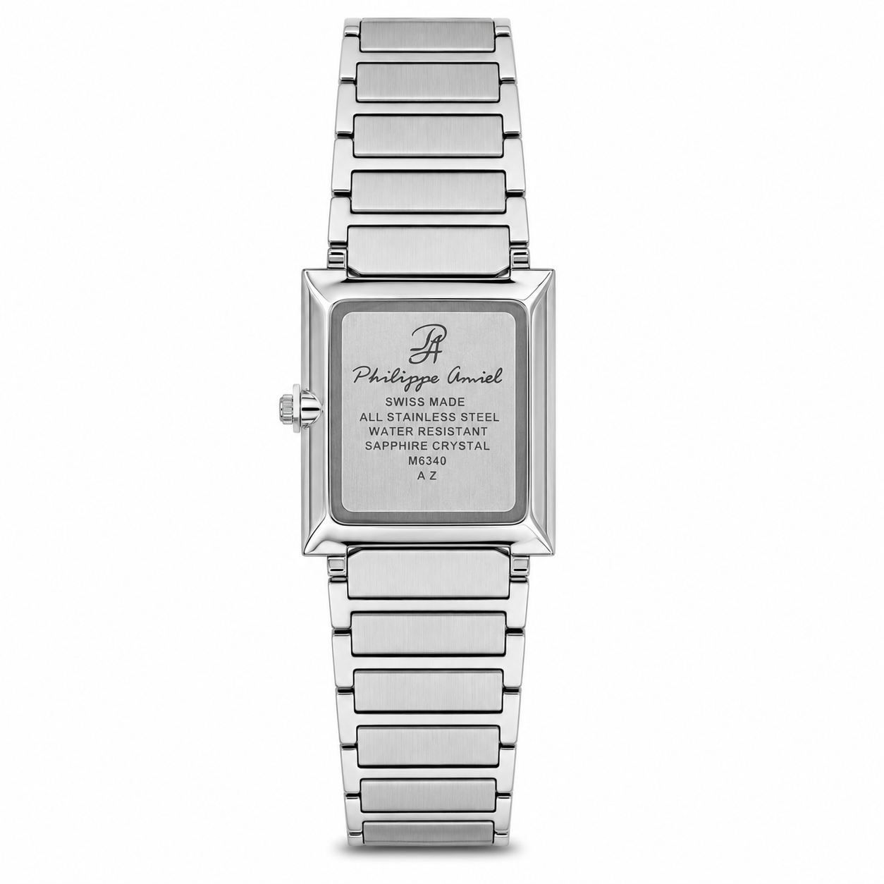 Philippe Amiel M6340 AZ Reloj para Hombre Acero Inoxidable Plateado Rectangular
