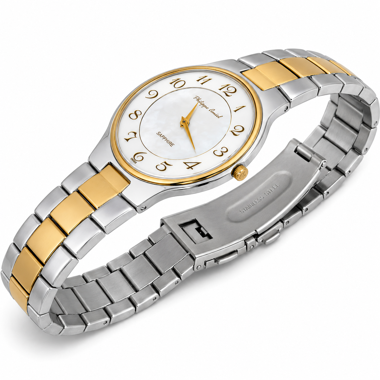 Philippe Amiel M6230 AZ Reloj para Hombre Bicolor Acero Inoxidable y Dorado