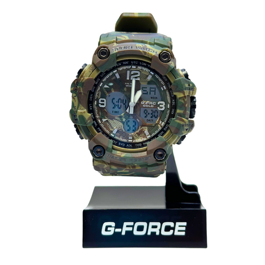 Reloj G-force Estilo Militar Hombre Original Doble Hora+caja