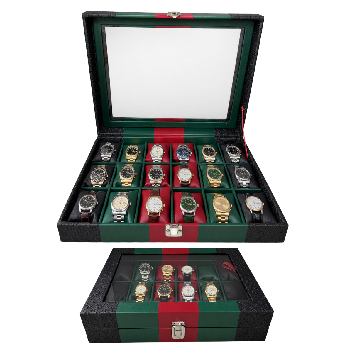 ESTUCHE ORGANIZADOR DE 18 PUESTOS PARA RELOJ