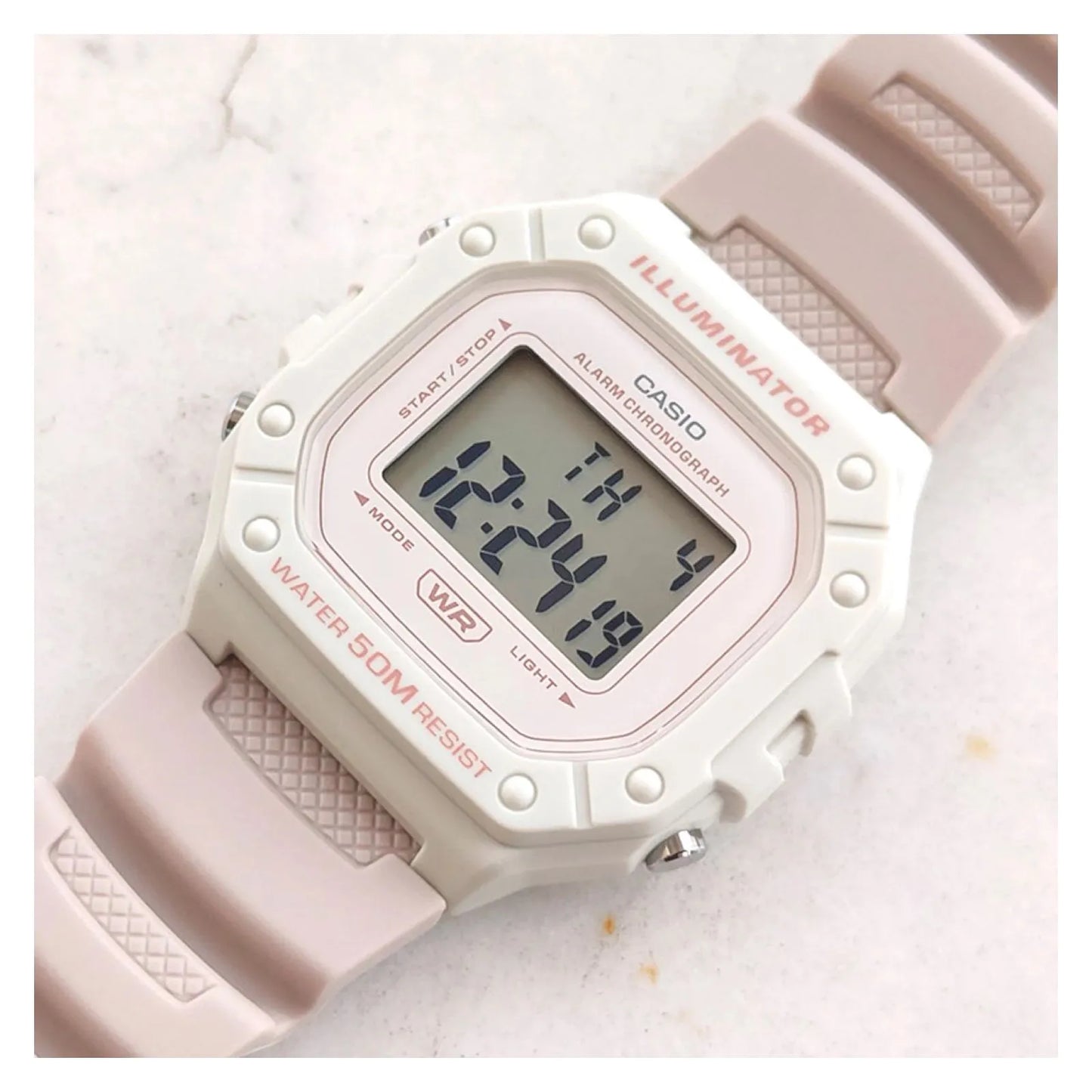 RELOJ CASIO W-218HC-4A2 DIGITAL PALO DE ROSA