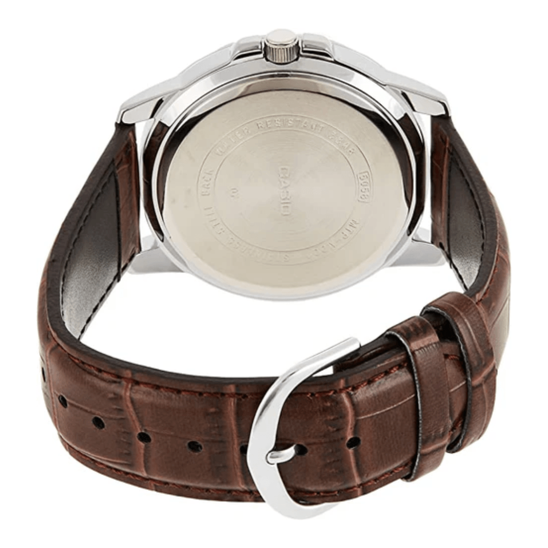 RELOJ CASIO MTP-VD01L-1B CUERO CAFÉ
