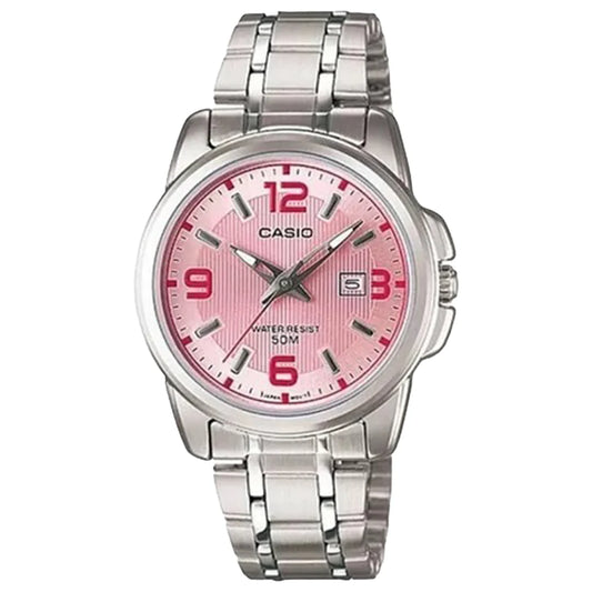 RELOJ CASIO LTP-1314D-5A TABLERO ROSA DAMA