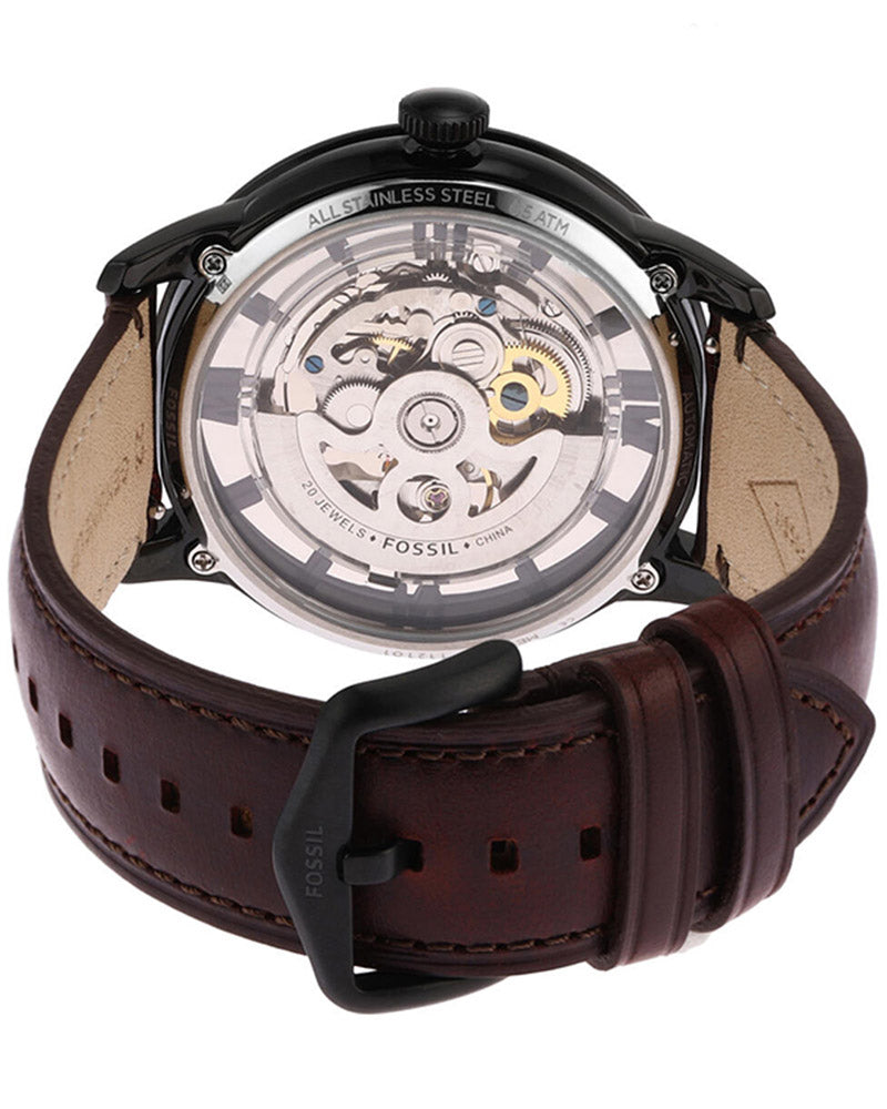 RELOJ FOSSIL ME3098 TONSWMAN CUERO AUTOMATICO
