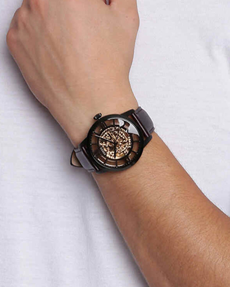 RELOJ FOSSIL ME3098 TONSWMAN CUERO AUTOMATICO