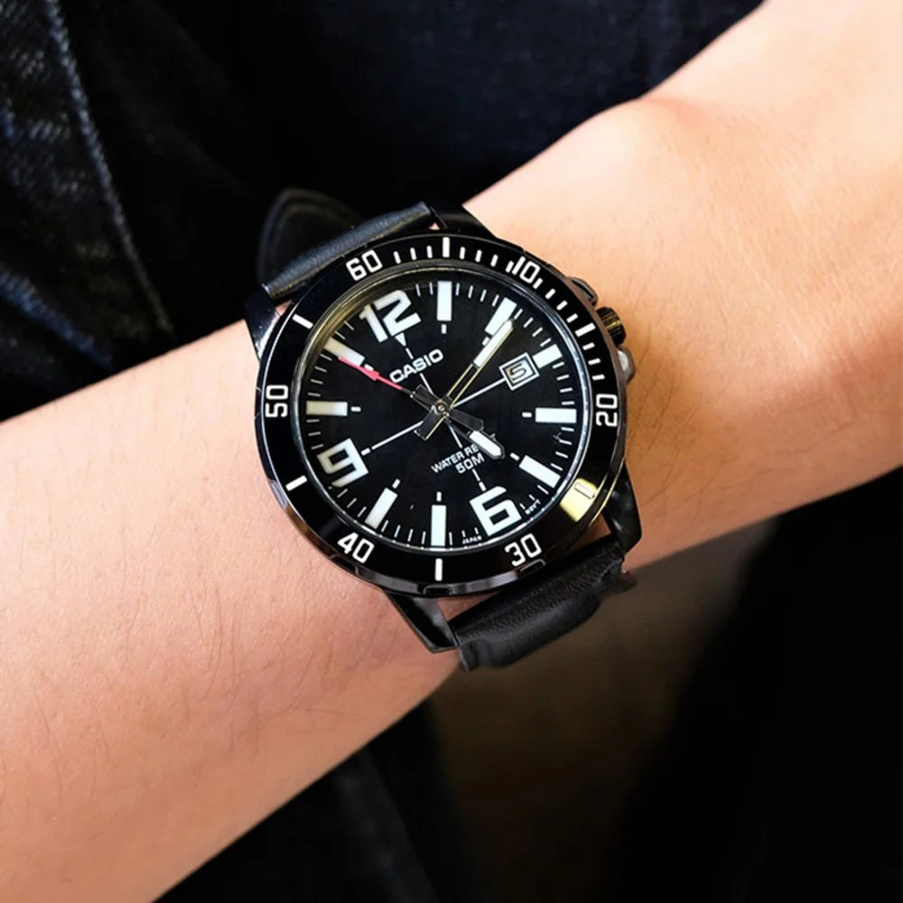 RELOJ CASIO MTP-VD01BL-1B CUERO