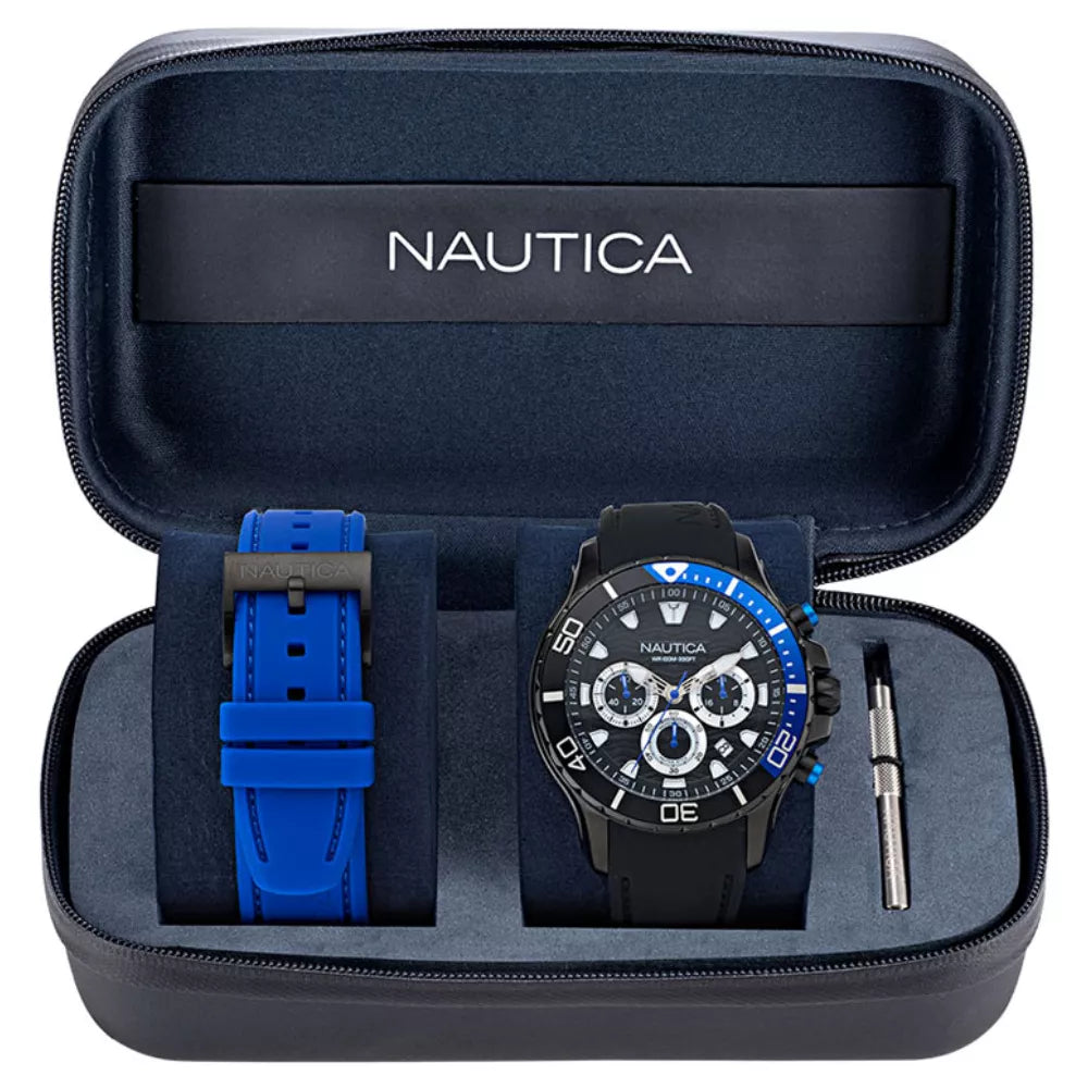 RELOJ NAUTICA CABALLERO SILICONA NAPNSS506 DOBLE PULSO