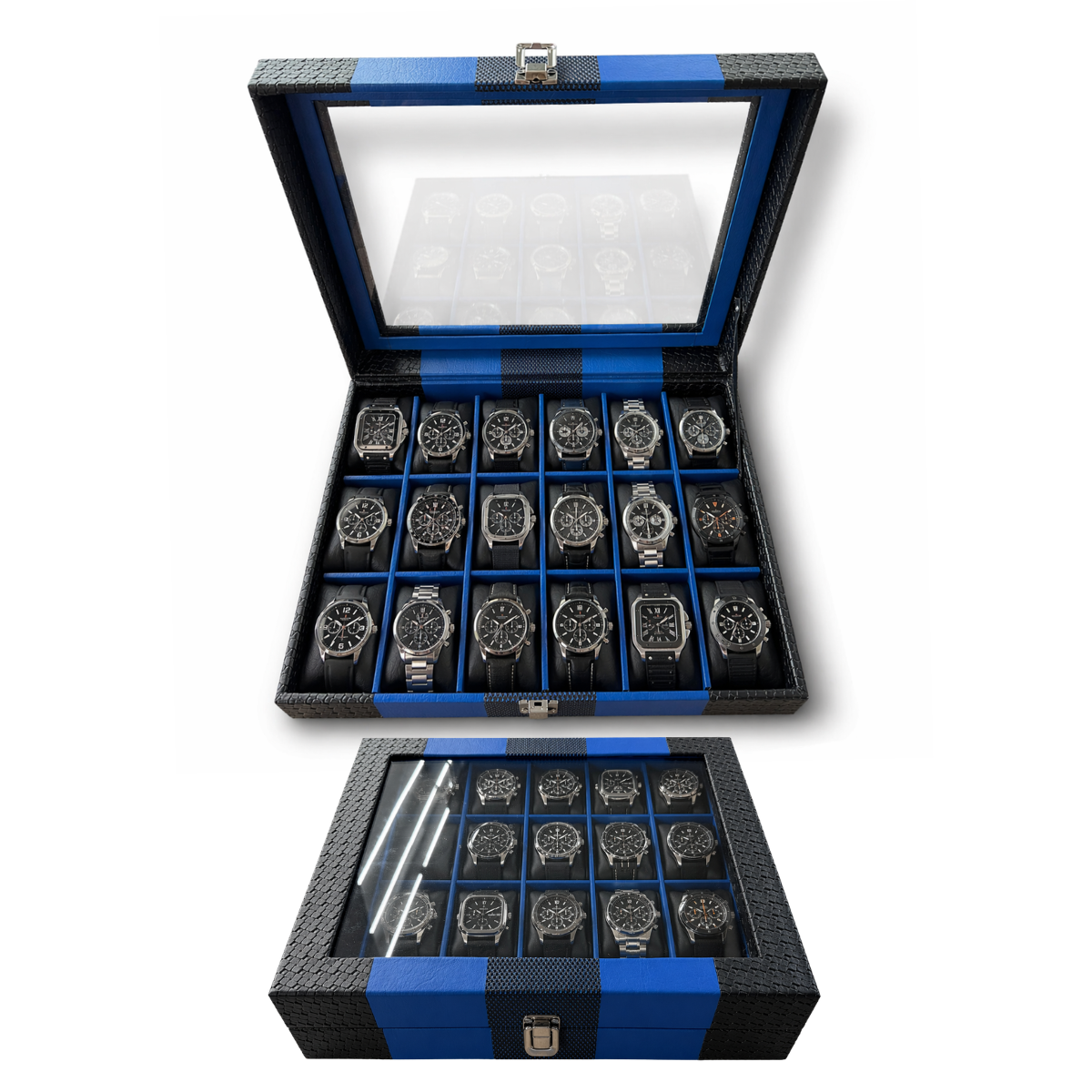 ESTUCHE ORGANIZADOR DE 18 PUESTOS PARA RELOJ