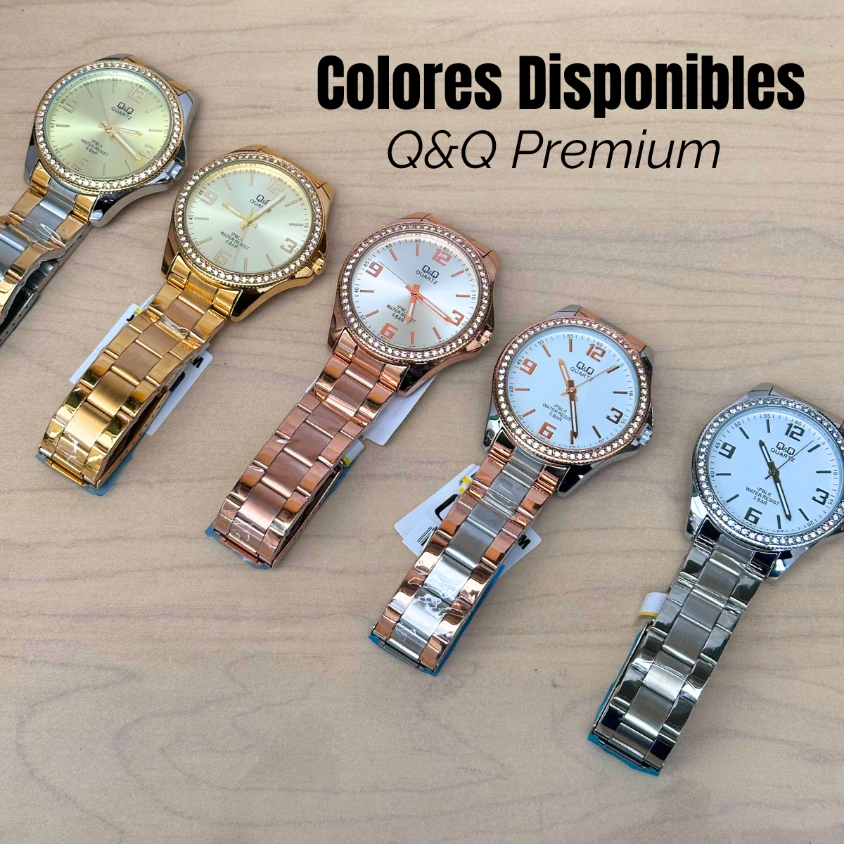 RELOJ Q&Q PREMIUM PIEDRAS DAMA