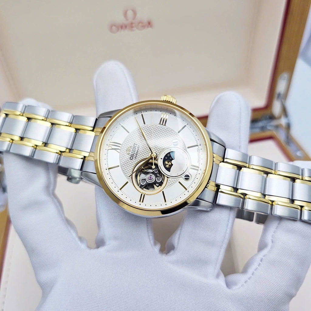 RELOJ ORIENT CLASICO RA-AS0007S SOL Y LUNA ACERO