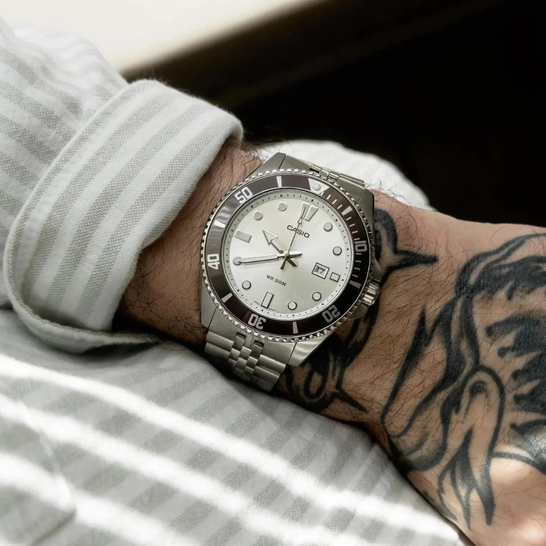 RELOJ CASIO ACERO MDV-107D-7A ACERO