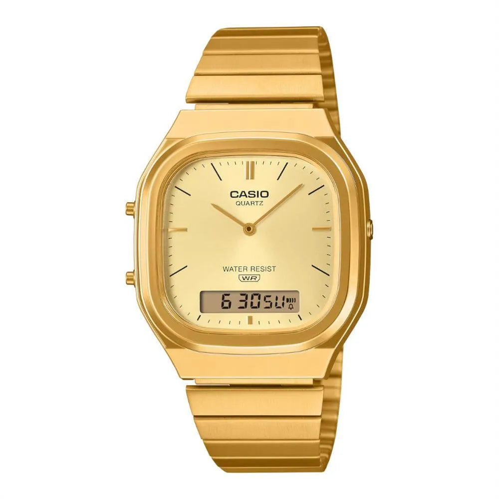 RELOJ CASIO AQ-240EG-9A ACERO DORADO
