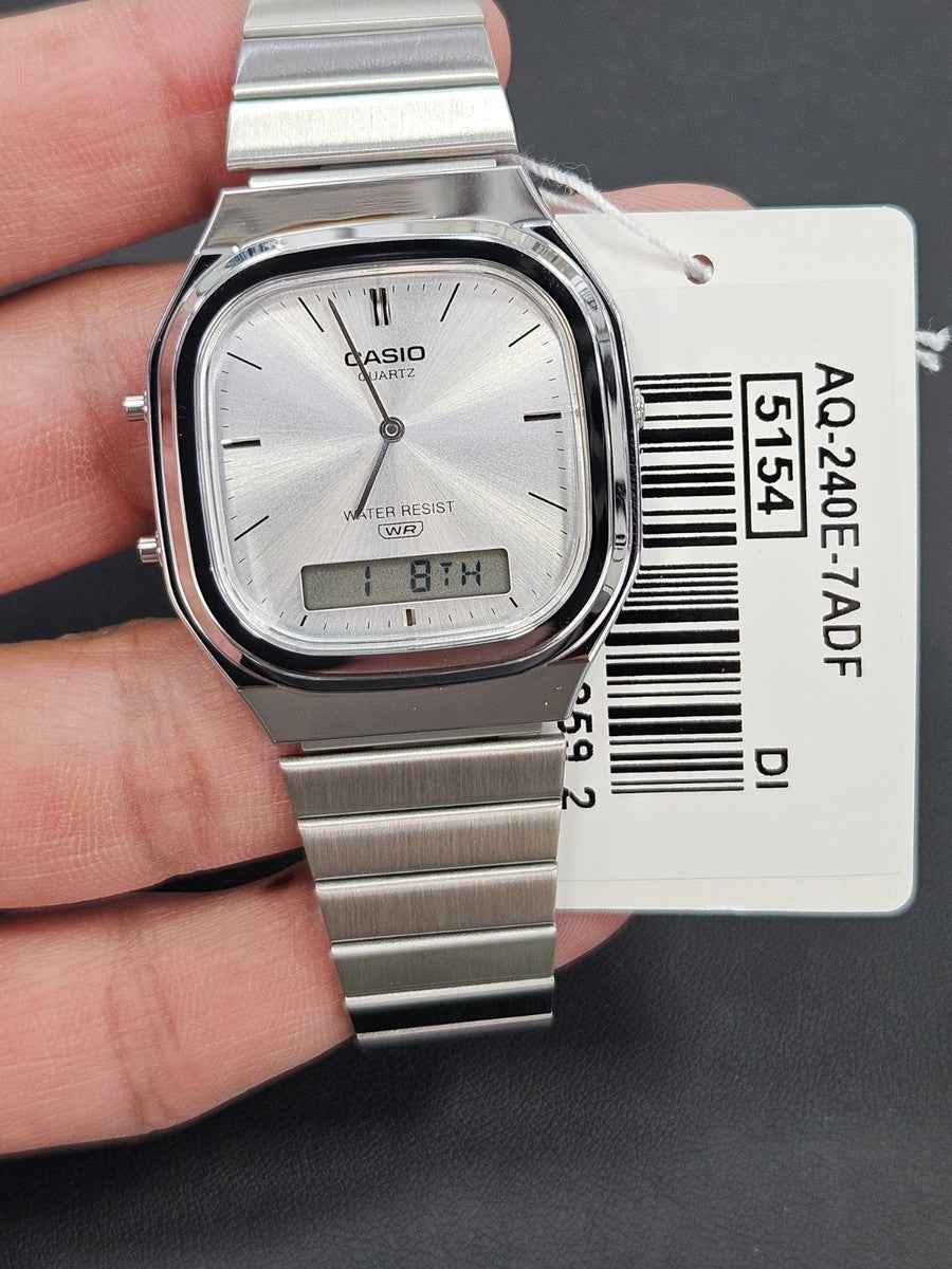 RELOJ CASIO AQ-240E-7A ACERO PLATEADO