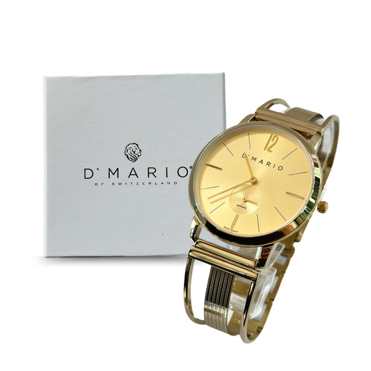 RELOJ D' MARIO HOMBRE ZE1023 DORADO ACERO