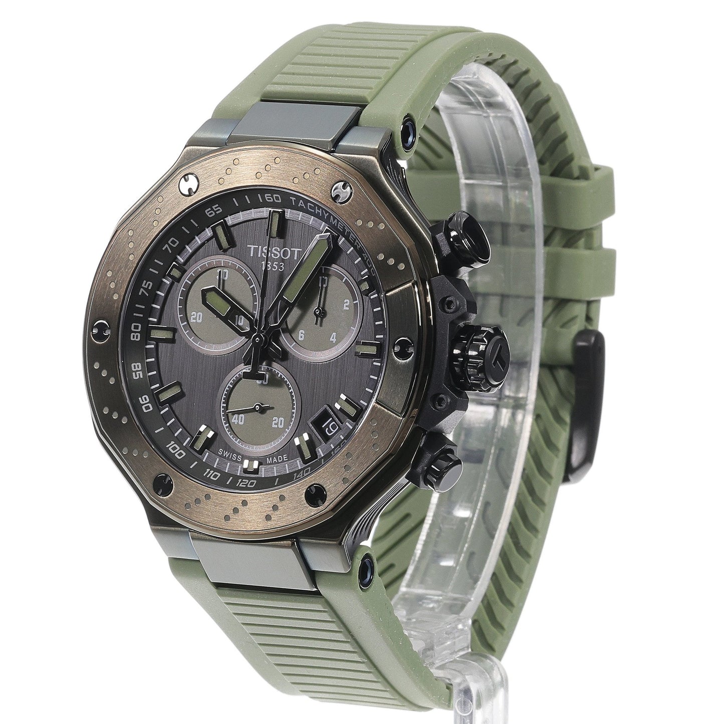 RELOJ TISSOT T-RACE T141.417.37.061.02 VERDE MILITAR