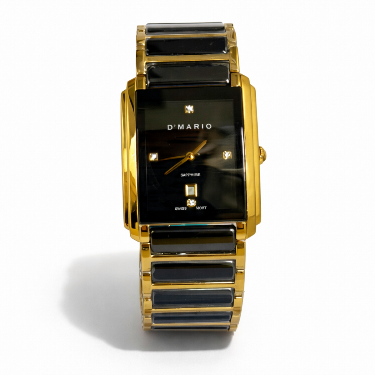 RELOJ D'MARIO CERAMICA CS5150G HOMBRE NEGRO DORADO