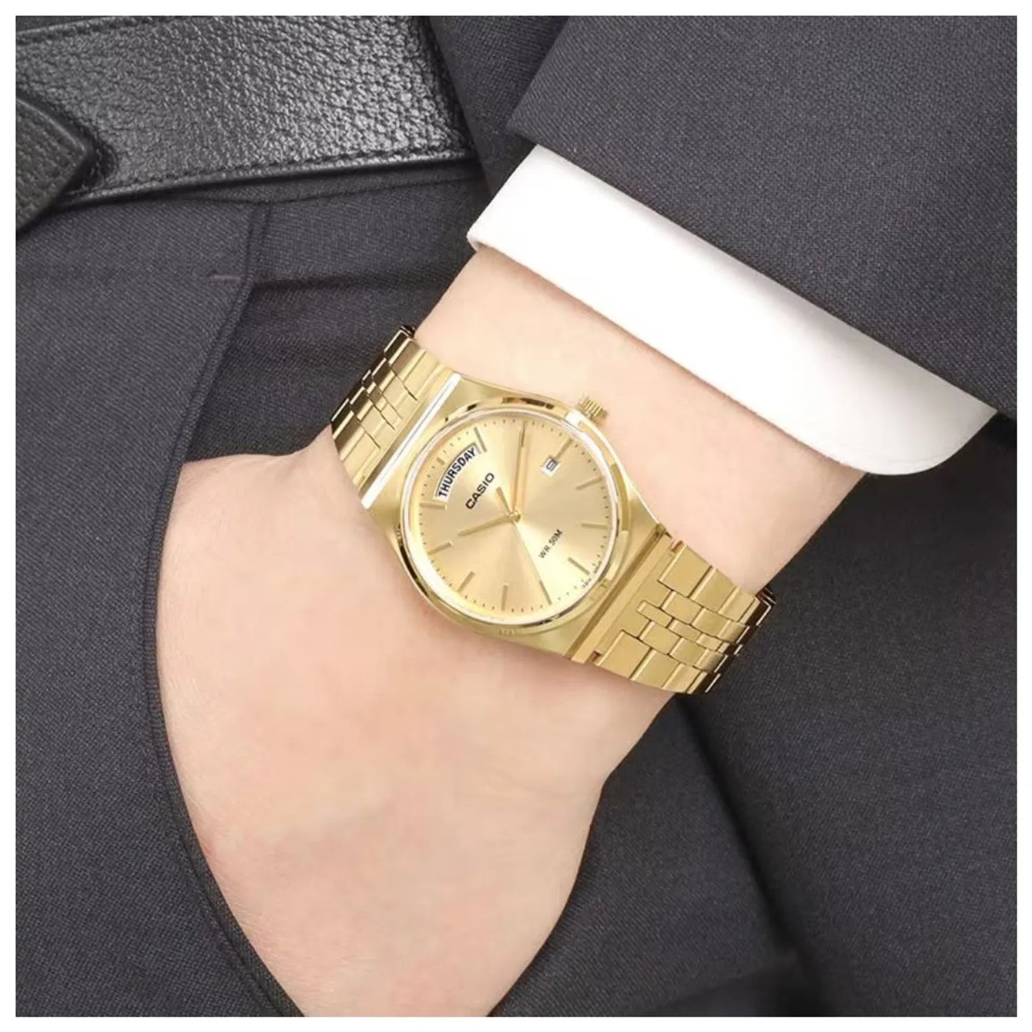 RELOJ CASIO MTP-B146G-9A ACERO