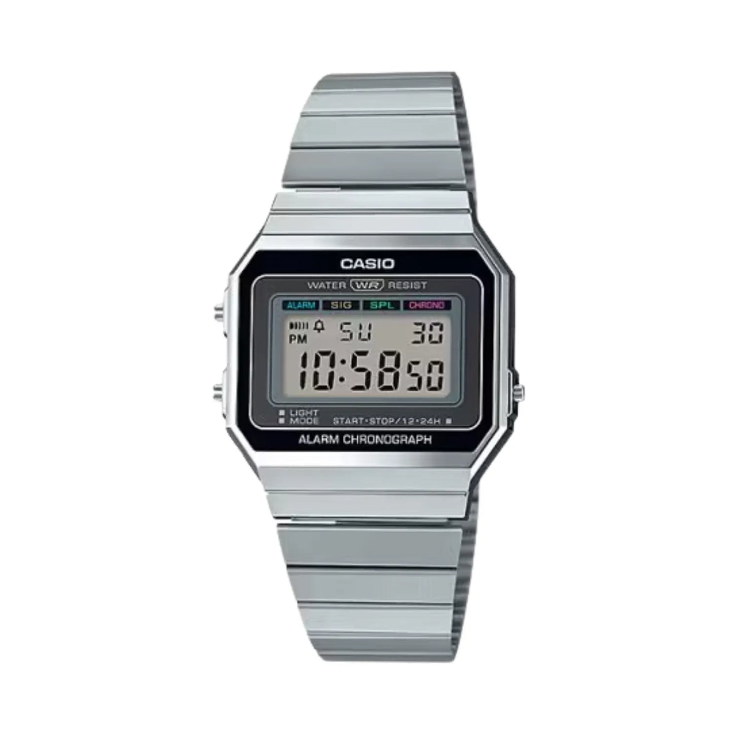 RELOJ CASIO DIGITAL A-700W-1A PLATEADO
