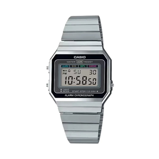 RELOJ CASIO DIGITAL A-700W-1A PLATEADO