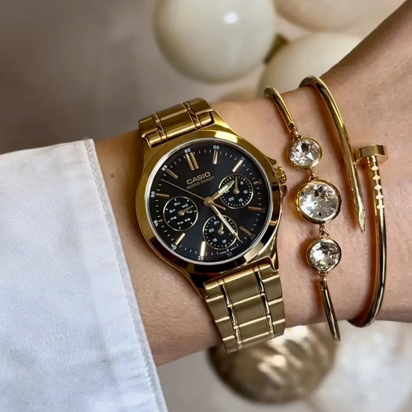RELOJ CASIO LTP-V300G-1A ACERO