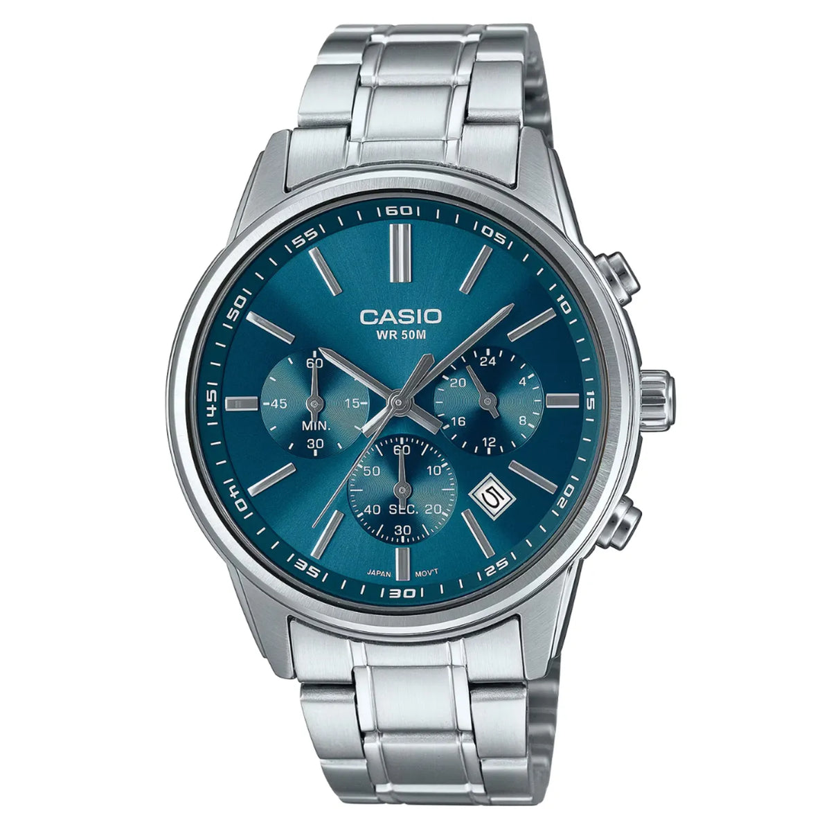 RELOJ CASIO MTP-E515D-2A1 ACERO HOMBRE