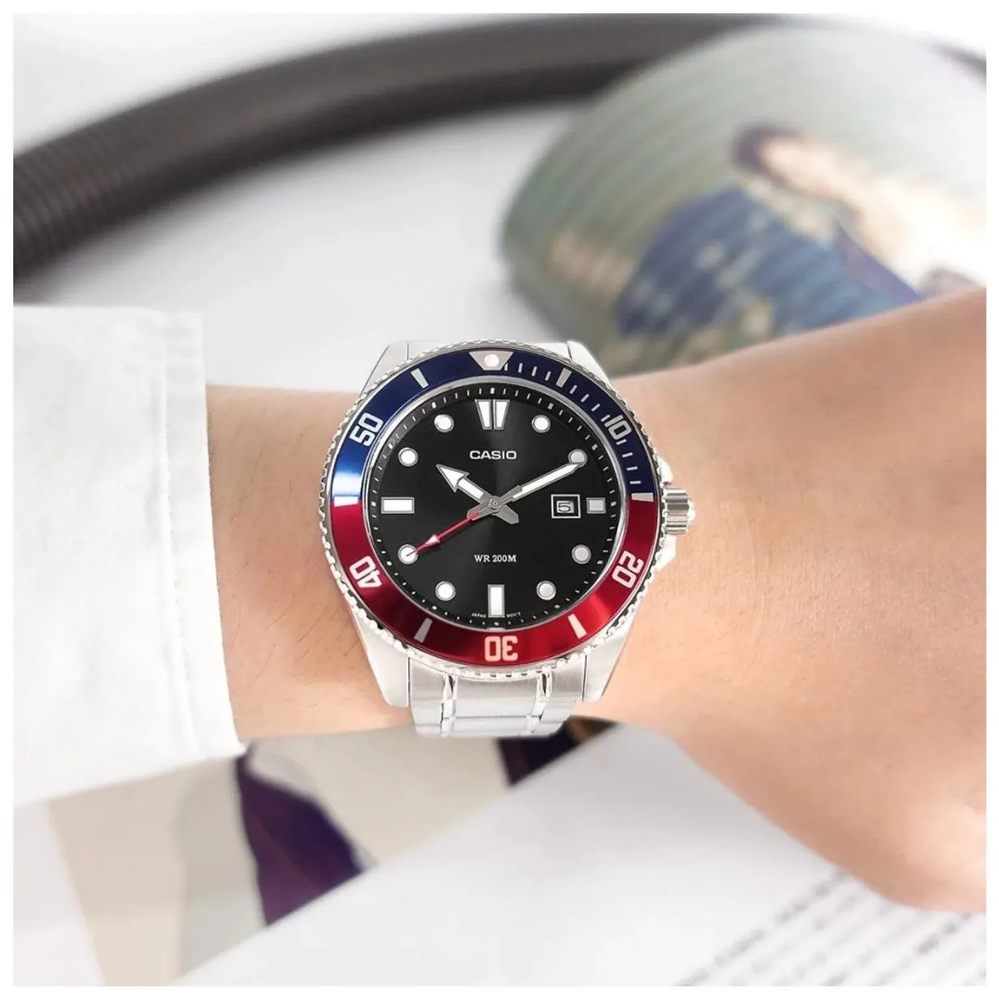 RELOJ CASIO MDV-107D-1A3 ACERO