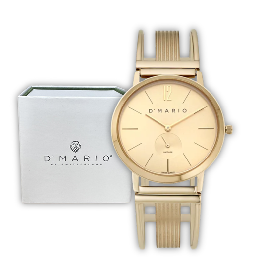RELOJ D' MARIO HOMBRE ZE1023 DORADO ACERO